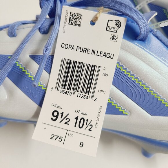 NEW Adidas Copa Pure III League FG MG Soccer Cleats ID9050 Size 9.5 Halo Blue main image 7